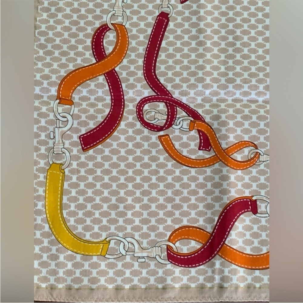 Celine Multicolor Chain Pattern Scarf - image 7